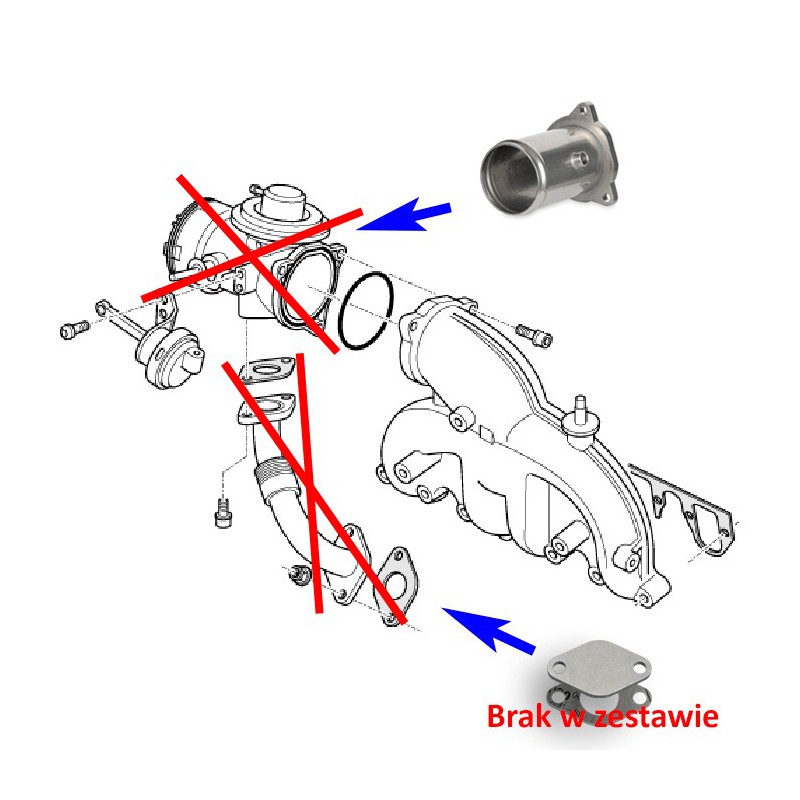 Zamiennik zaworu EGR dla samochodów VW Audi Seat Skoda z silnikami 1.9 TDI AWX AVF ASZ BTB AXC