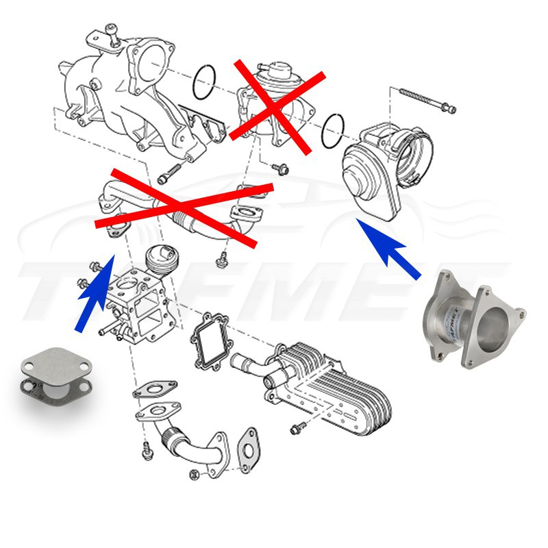 Zamiennik zaworu EGR dla samochodów VW Seat Skoda Audi z silnikami 2.0 TDI CBAB CFFB BMN BMS