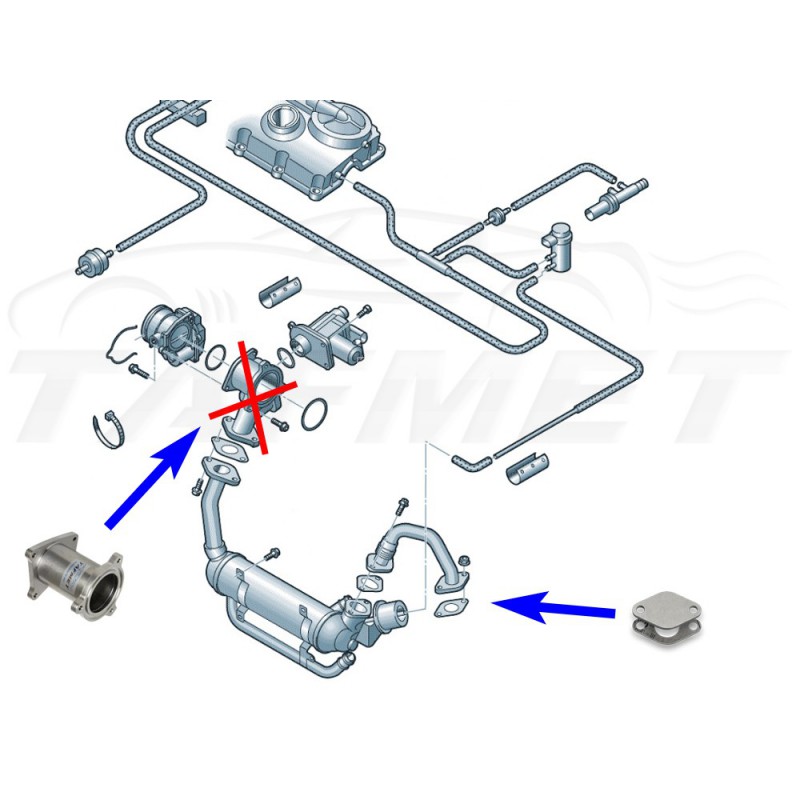 Zamiennik zaworu EGR dla samochodów VW Seat Skoda Audi z silnikami 1.4 1.9 2.0 TDI BLS BMM BMM BMP
