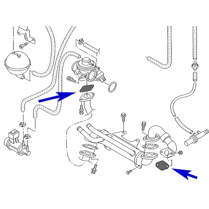Zestaw zaślepek z uszczelkami do zaślepienia układu EGR dla samochodów grupy VAG z silnikami 1.4, 1.9, 2.5 (rzędowy) TDI