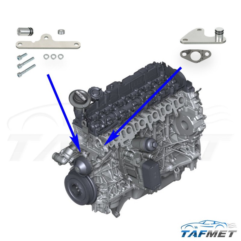 EGR Valve + EGR Cooler Delete Kit for BMW N57 N57S 3.0 Diesel engines
