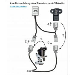 AGR Ventil Simulator für VW Seat 1.0 AUC Motoren