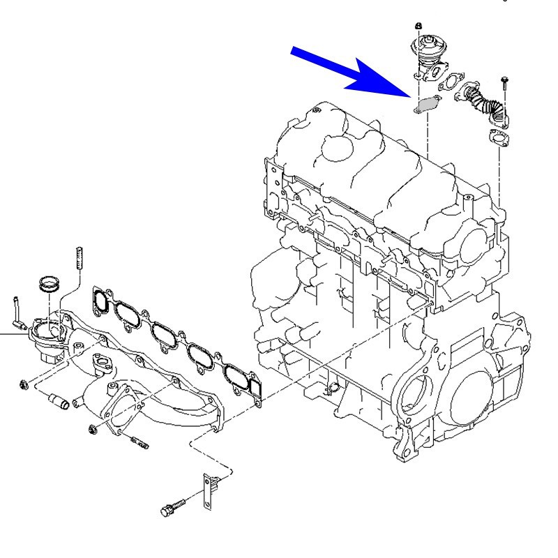 AGR Ventil Verschlussplatte mit Dichtungen für Hyundai Kia 1.5 2.0 2.2 2.5 CRDI Motoren
