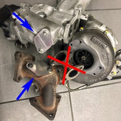 AGR Ventil Verschlussplatte mit Dichtungen für Mercedes mit V6 3.0 CDI Motoren