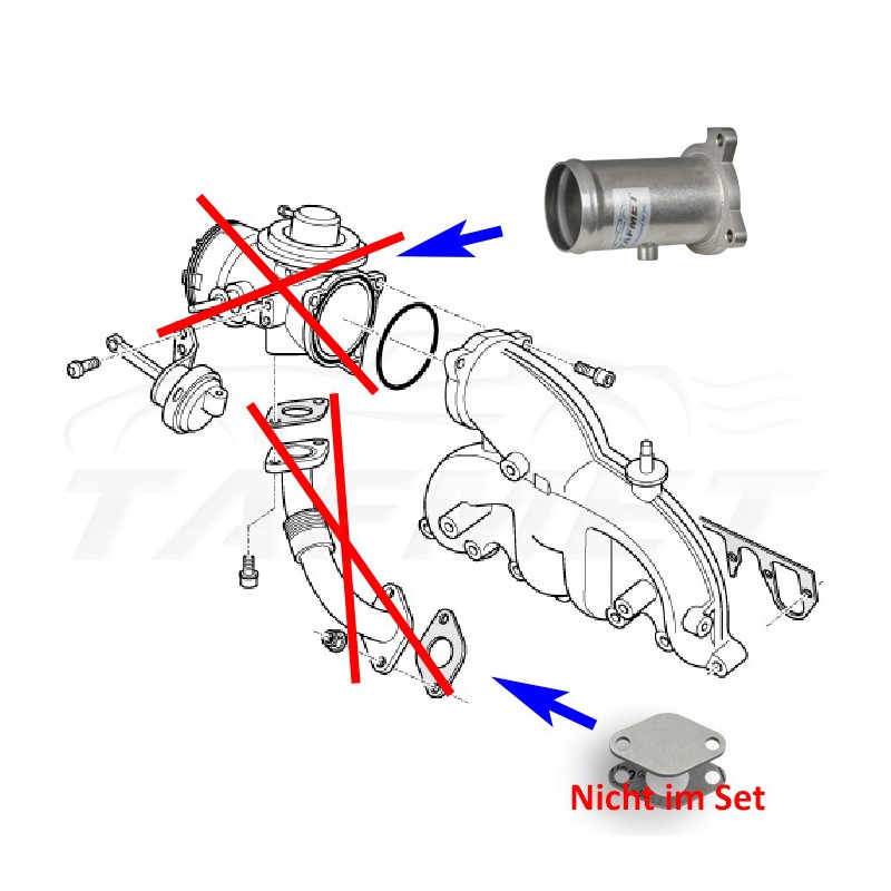 AGR Ventil Entfernung Set für VW Audi Seat Skoda mit 1.2 1.4 1.9 TDI TDI Motoren