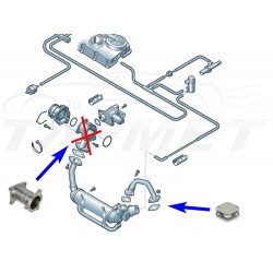 AGR Ventil Entfernung Set für VW Audi Seat Skoda mit 1.4 1.9 2.0 TDI BLS BMM BMM BMP